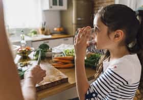 Girl drinking water